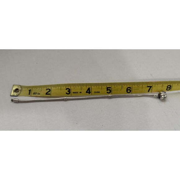 Pandora Moments Barrel Clasp Snake Chain Bracelet Sterling Silver 7.5 - Picture 3 of 3